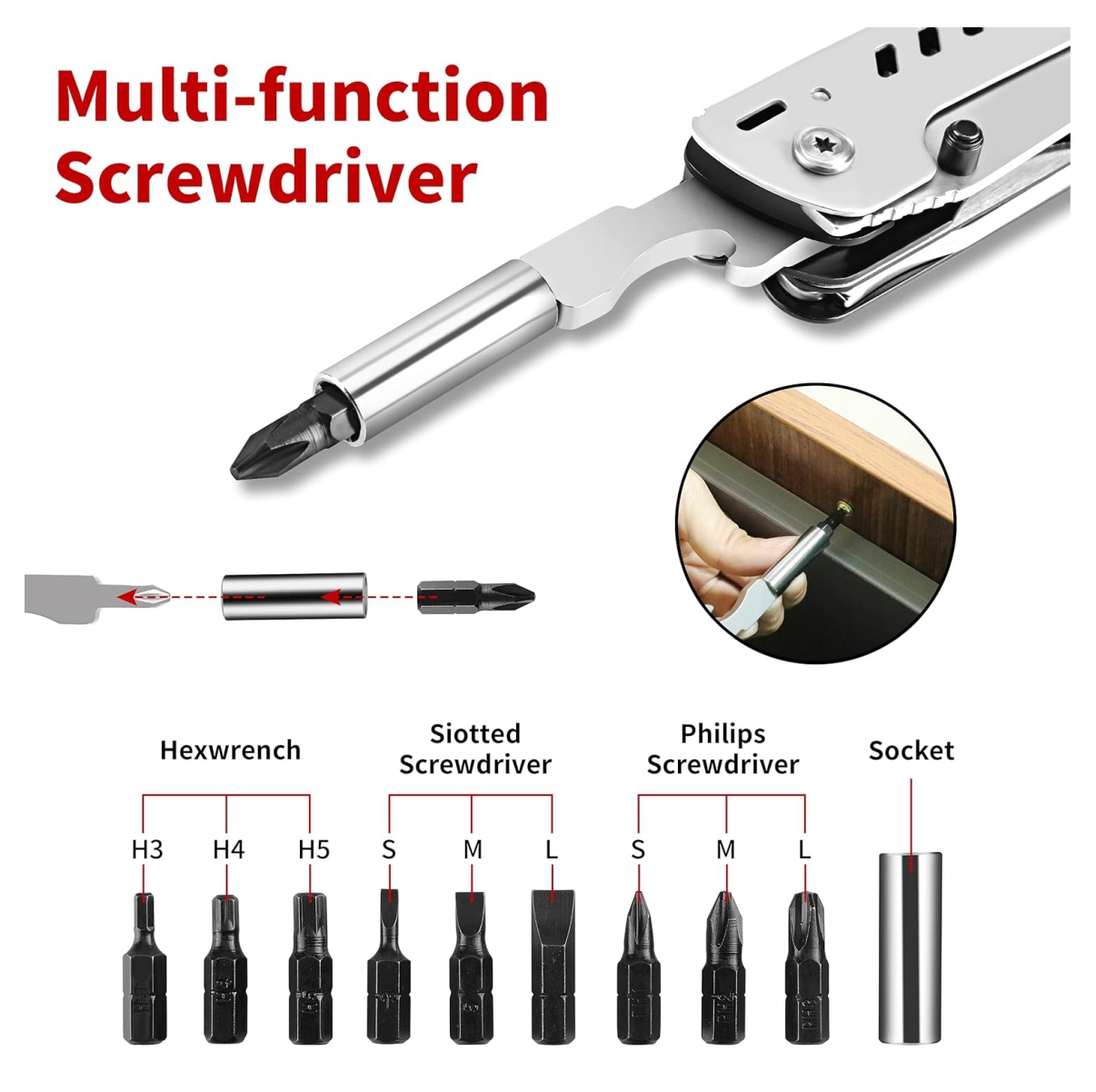 Miniatura 6 de Multiherramienta bolsillo 21 en1 Camping